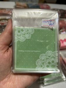 Şeffaf Poşet 7x7cm (10 Adet) WİSHİNG YEŞİL