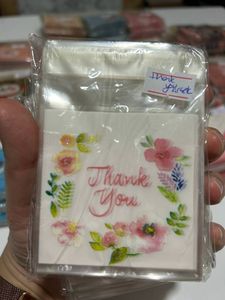 Şeffaf Poşet 7x7cm (10 Adet) THAK YOU ÇİÇEK