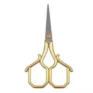 Vintage Nakış Makası Kare 11 cm Gold