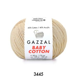 Gazzal Baby Cotton 50 gram  3445 Tatlı Bej