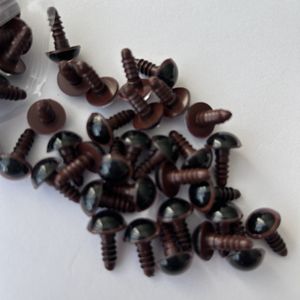 12mm Renkli Kilitli Göz İthal (Çift) KAHVERENGİ