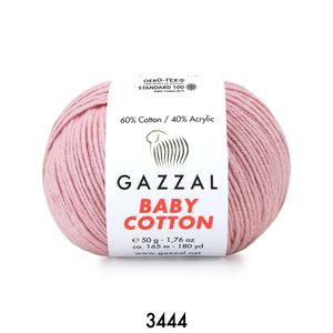 Gazzal Baby Cotton 50 gram  3444 Pudra Pembe