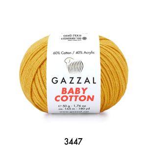 Gazzal Baby Cotton 50 gram  3447 Hardal