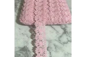 Pamuk Dantel Geniş 1 Metre (2.5 cm Genişlik) Pembe