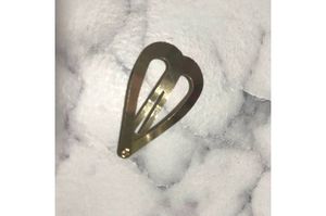 Kalp Çıtçıt Toka 4cm Gold