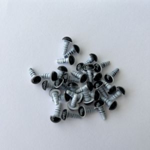 8mm Renkli Kilitli Amigurumi Göz AÇIK GRİ