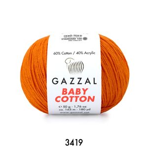 Gazzal Baby Cotton 50 gram  3419 Turuncu