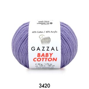Gazzal Baby Cotton 50 gram  3420 Lila