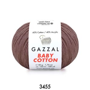 Gazzal Baby Cotton 50 gram  3455 Kahverengi