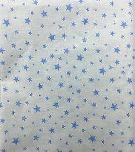 Poplin Kumaş 50x80cm MAVİ YILDIZLI KUMAŞ