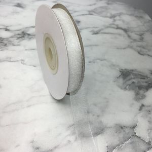 Organze Kurdele 10mm En 22 metre BEYAZ