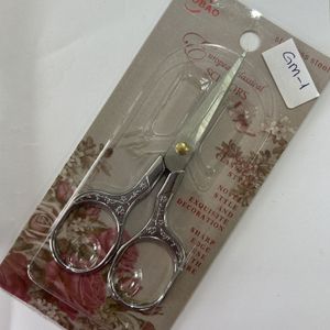 Vintage Nakış Makası Çiçekli Kare 12.5 cm Gümüş GM